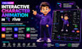 create interactive character animation in rive
