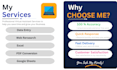 do data entry, web research