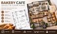 design bakery cafe layouts floor plans, production areas autocad drawings