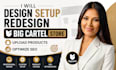 design setup redesign big cartel store upload products optimize SEO
