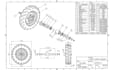 technical drawing, mechanical drawing, 2d cad drawing, product design blueprint