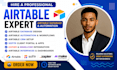 setup airtable database, airtable automation, CRM, softr, zapier