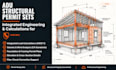 design adu permit set with structural drawings and load calculations