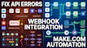 build api integration, webhook automation and make com custom workflows