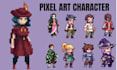 do pixel art character animation art design sprite sheet pixel game art scene