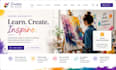 design squarespace art school website painting classes website drawing website