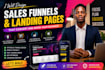 design a high converting landing page and sales funnel