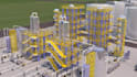 create a professional oil gas plant 3d model and refinery plant design visual