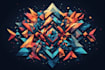 create abstract geometric digital art
