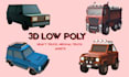 create low poly game ready vehicle for unity unreal engine game assets