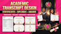 design pro award certificate diploma highschool transcript college transcript