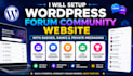 setup wordpress forum community website with badges ranks private messaging