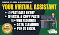 do fastest data entry, excel data cleanup, and web scraping