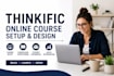 build your custom thinkific website and course pages