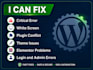 fix wordpress errors bugs and critical issues