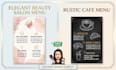 design a custom price list or menu card