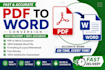 do excel data entry, PDF to excel, web research