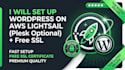 set up wordpress on AWS lightsail, free SSL