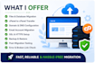 do website migration, cpanel setup, and hosting transfer