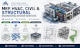 provide professional mep hvac civil and structural engineering design services