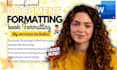 professionally do book formatting, microsoft word document, conversion editing