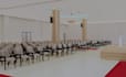 redesign multipurpose hall for propose event, 3d stage plain land for concert