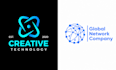 design modern tech startup logo business security startup saas startup