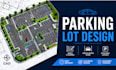 design parking lot layout, parking design, space planning, circulation plan, cad