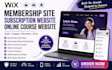 design membership site subscription website online course website