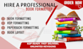 format and typeset your book for self publishing on amazon kdp