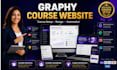 design graphy online course website, graphy lms, course setup, course upload