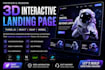 3d interactive landing page threejs website interactive website webgl website