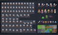 create top down rpg maker mz animated sprite sheet and fantasy PC sprites