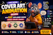 do  pixar style cartoon video art animation motion graphics explainer video