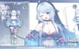 draw live2d vtuber model art, anime character design ready for rigging