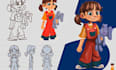 2d character design, 2d modelling 2d cartoon character design animation