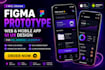 design figma prototype and mobile app UI UX for android and ios ai startup