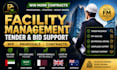 provide facility management tender, rfp, bid proposal and contract support