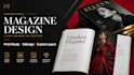 design a stunning editorial magazine layout and cover