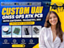 design custom uav gnss gps rtk pcb with antenna, telemetry, imu flight drone