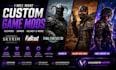 make custom skyrim se mods, weapons, armor, helmet for fallout nv, ffxiv
