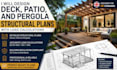 design deck, patio, and pergola structural plans with load calculations