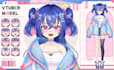 draw live2d vtuber model, vtuber rigging and pngtuber avatar and refsheet