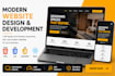 build a modern responsive react js business website