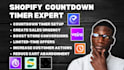 setup shopify countdown timer VR urgency gsc hoppy algoshop samita profy quicky