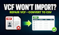 repair vcf or vcard files and convert contacts to CSV