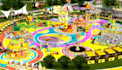 create 3d amusement park design, theme park layout and entertainment zone visual
