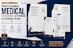 create a premium medical file cover and letterhead stationery design