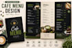 create a professional restaurant menu, digital menu board and cafe menu design