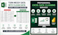 convert PDF to excel and clean messy data with 100 accuracy